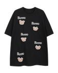 Cartoon bear letter print TEE-D515