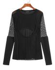 Mesh breathable long sleeves-D163