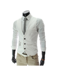 Slim Fit V-Neck Suit Vest-D194