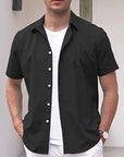 Solid color commuter shirt-D187