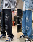 Five-pointed star jeans-D610