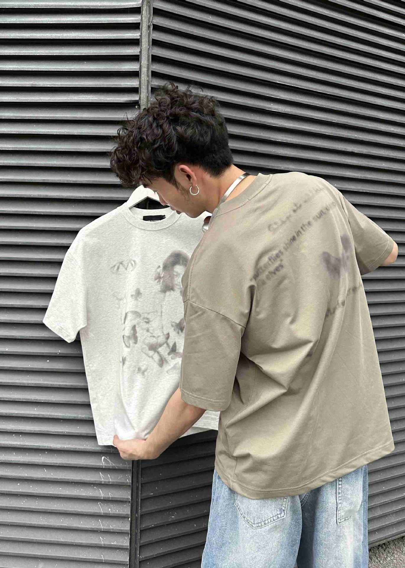 Butterfly print tee-D497