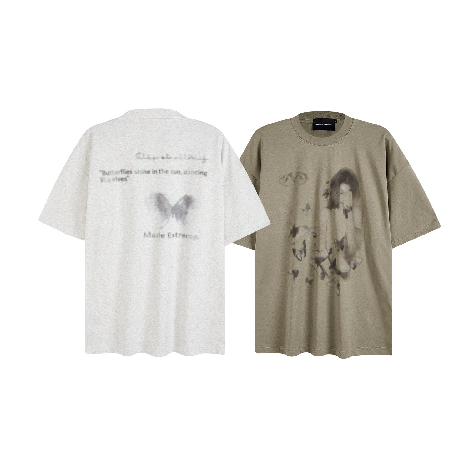 Butterfly print tee-D497