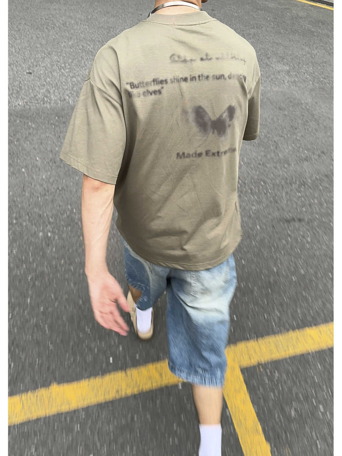 Butterfly print tee-D497