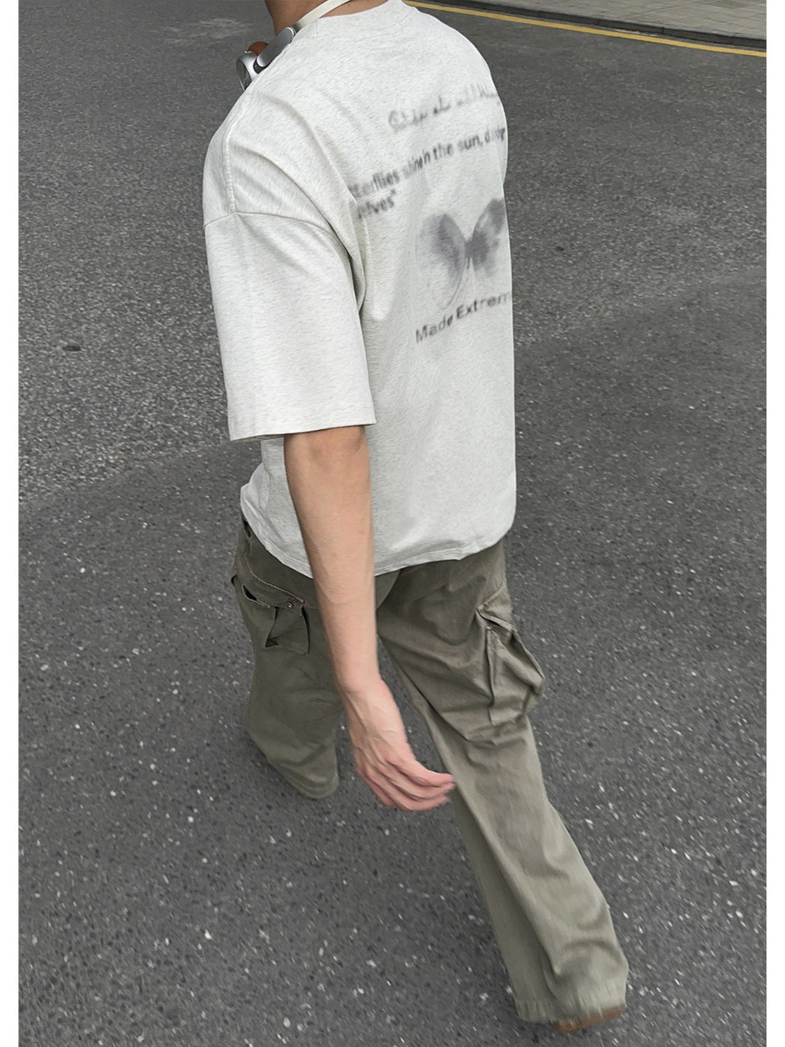 Butterfly print tee-D497