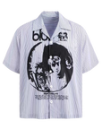 "Erole blur" Band short-sleeved shirt-D418