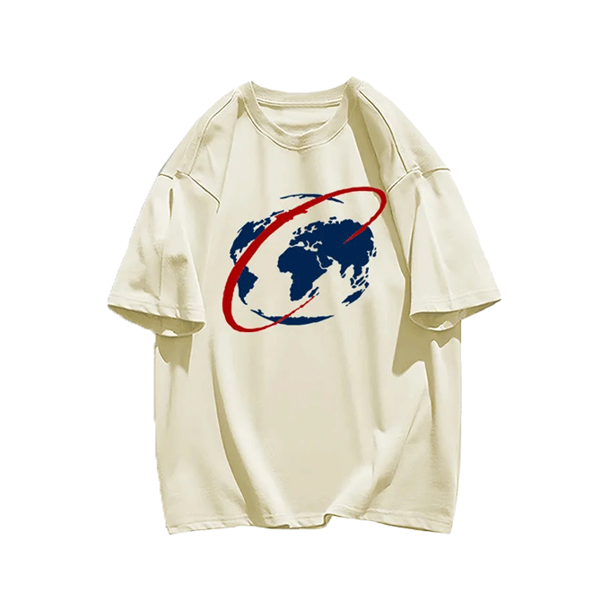 Earth pattern print TEE-D312