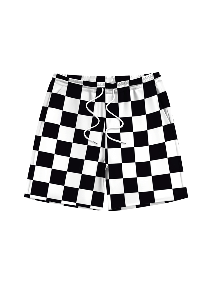 Trendy print beach pants-D857