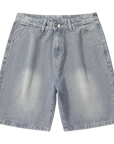 Light-colored denim shorts-D60