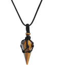 Natural crystal pendant necklace-D693