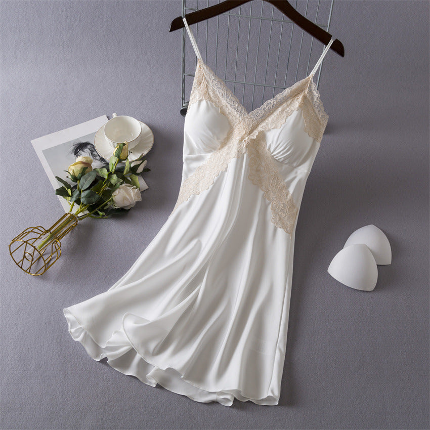 Sexy pajamas ice silk-D279