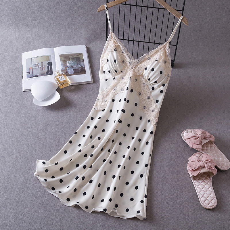 Sexy pajamas ice silk-D279