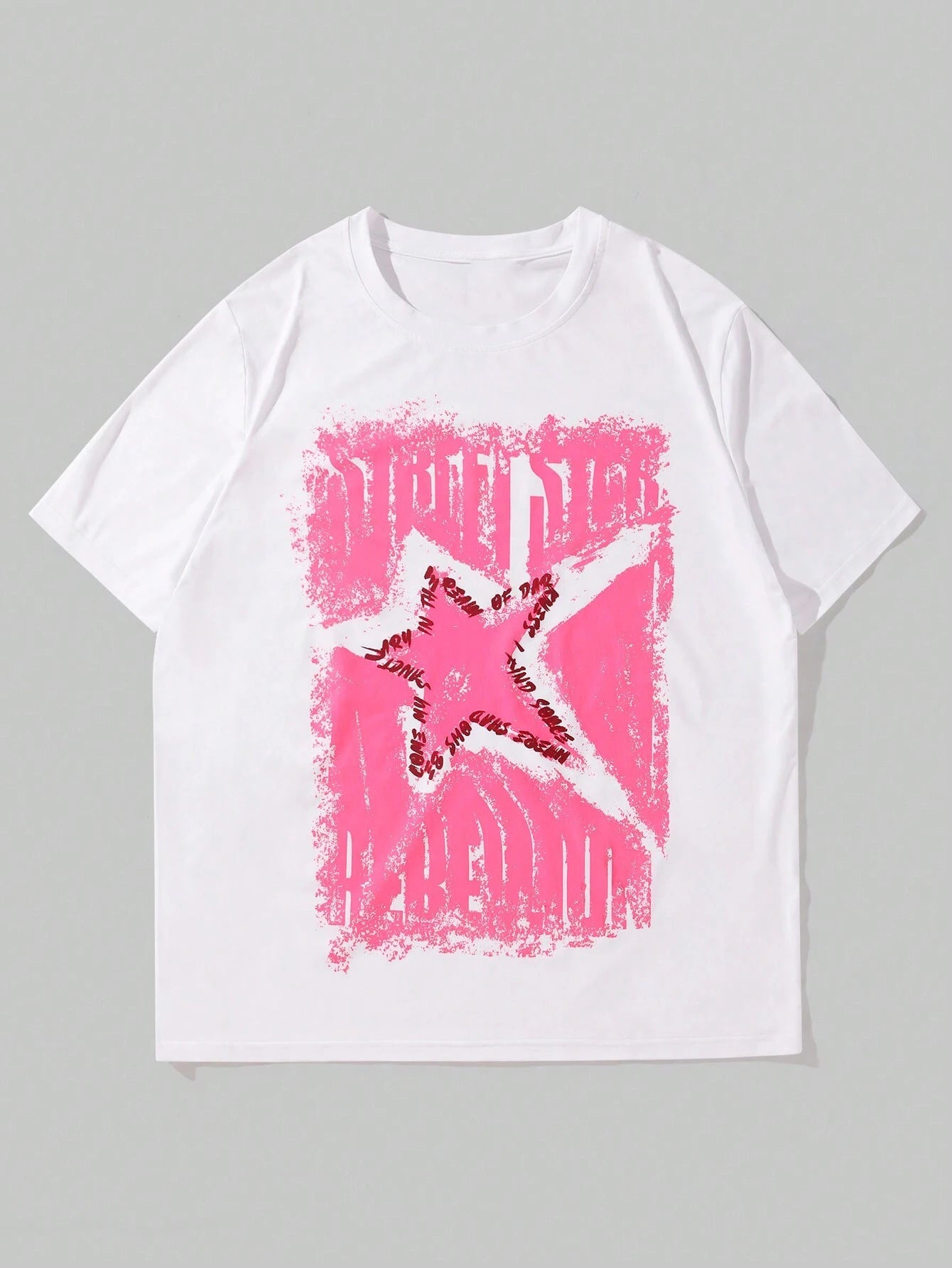 Star graffiti print TEE-D801