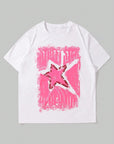 Star graffiti print TEE-D801