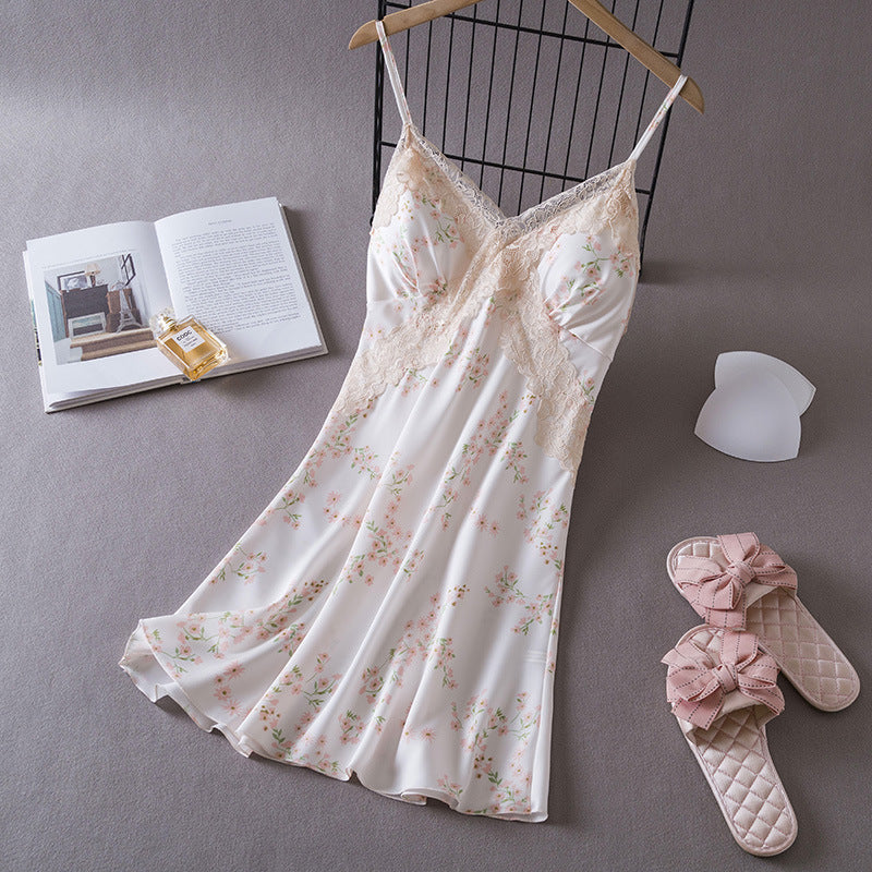 Sexy pajamas ice silk-D279