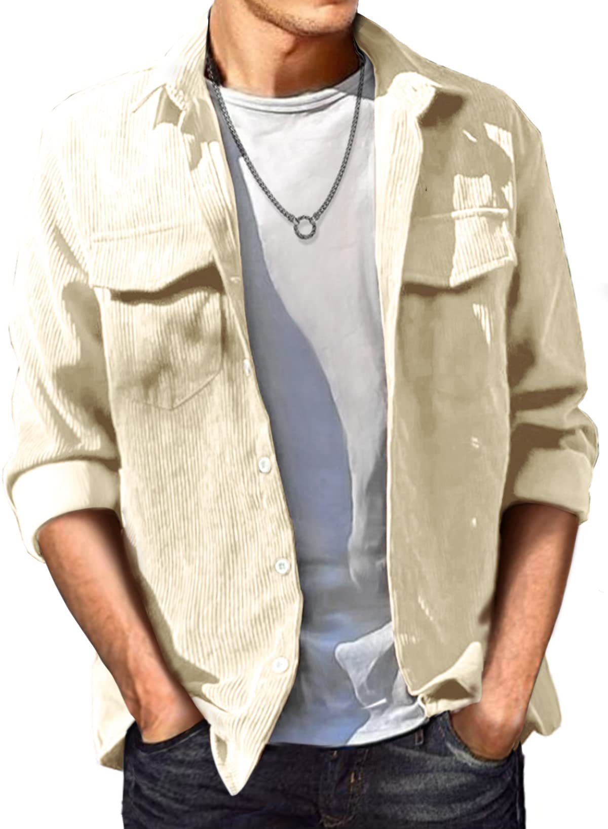 Corduroy Fabric Jacket-D687