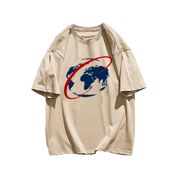 Earth pattern print TEE-D312