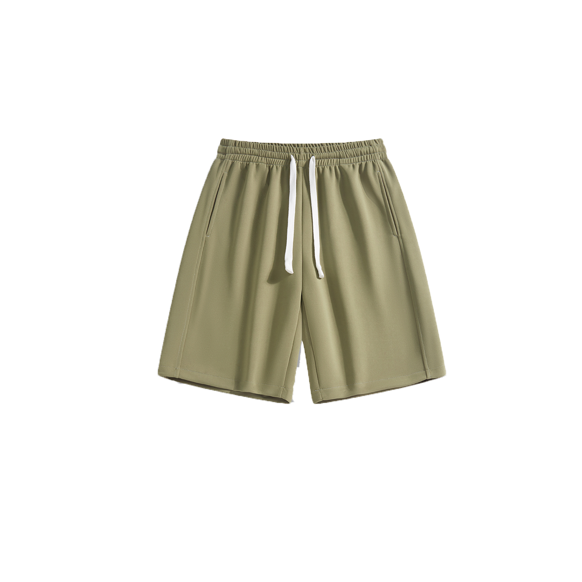 Solid color drawstring shorts-D2