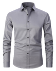 slim fit simple shirt-D190