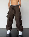 Oversize pants with multiple pockets-D131