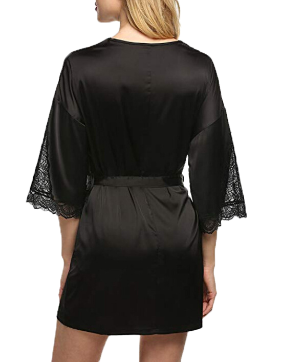 Flared-sleeved robe-D17