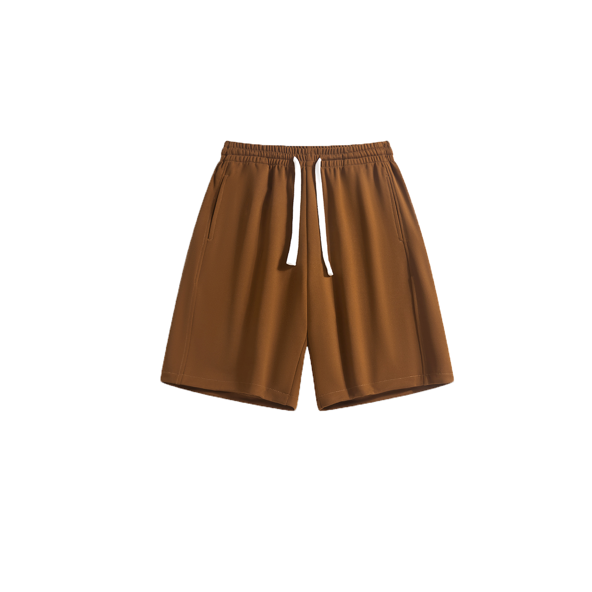 Solid color drawstring shorts-D2