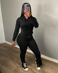 Solid color tracksuit-D591