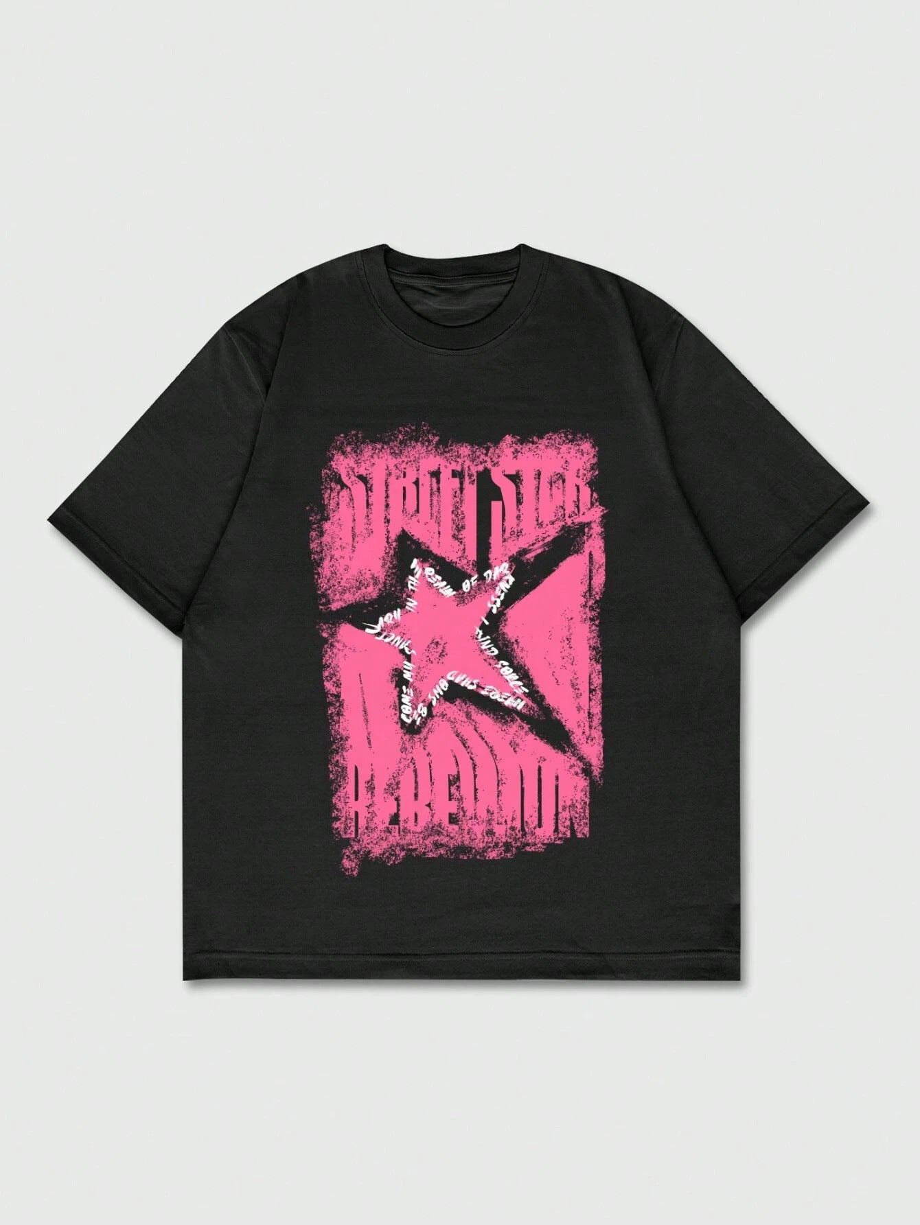 Star graffiti print TEE-D801