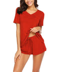 V-neck pullover home wear suit-D272