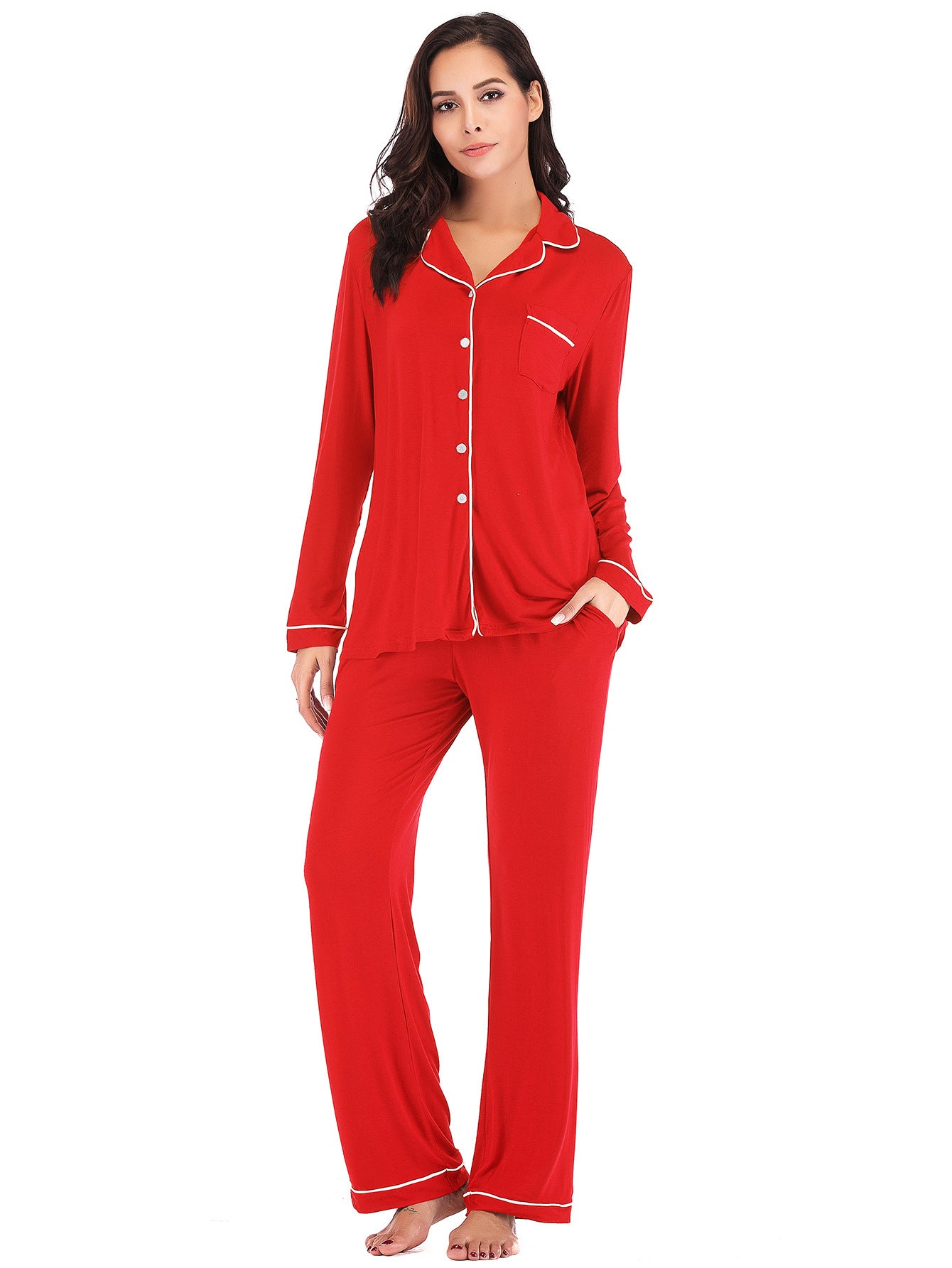 Home wear pajamas suit-D275