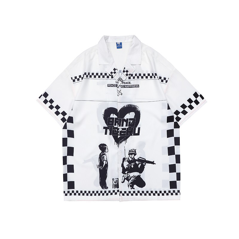 Vintage printed shirt-D457