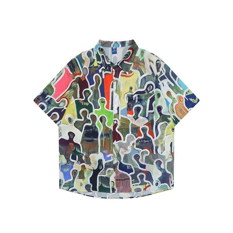 Vintage printed shirt-D457