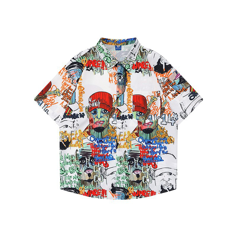 Vintage printed shirt-D458