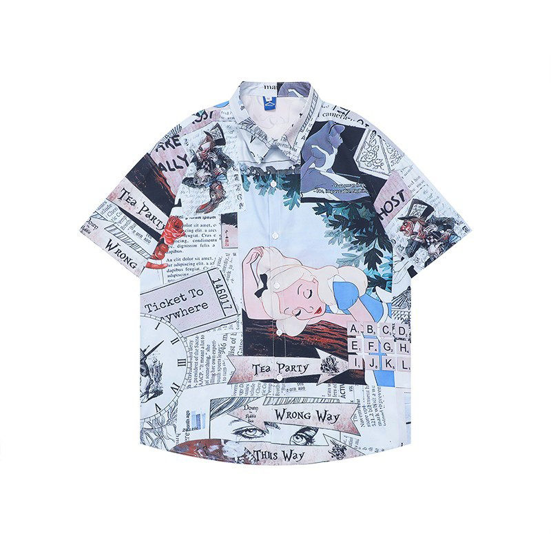 Vintage printed shirt-D458