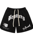 Letter element drawstring shorts-D214