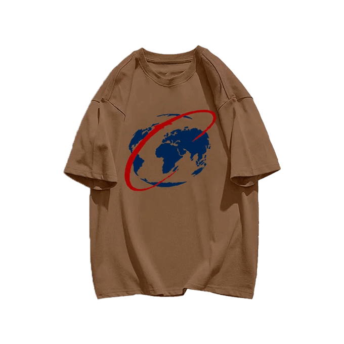 Earth pattern print TEE-D312