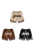Drawstring printed shorts-D37