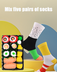 Sushi socks Mixed Pack (Five Pairs)-D234