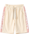 Side cashew flower drawstring shorts-D102