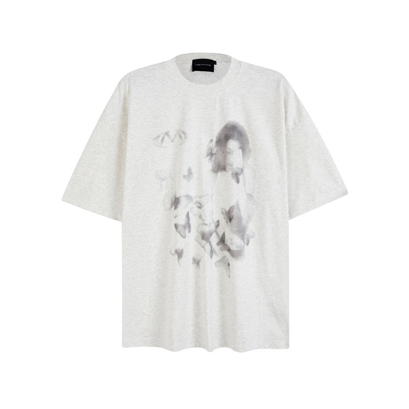 Butterfly print tee-D497