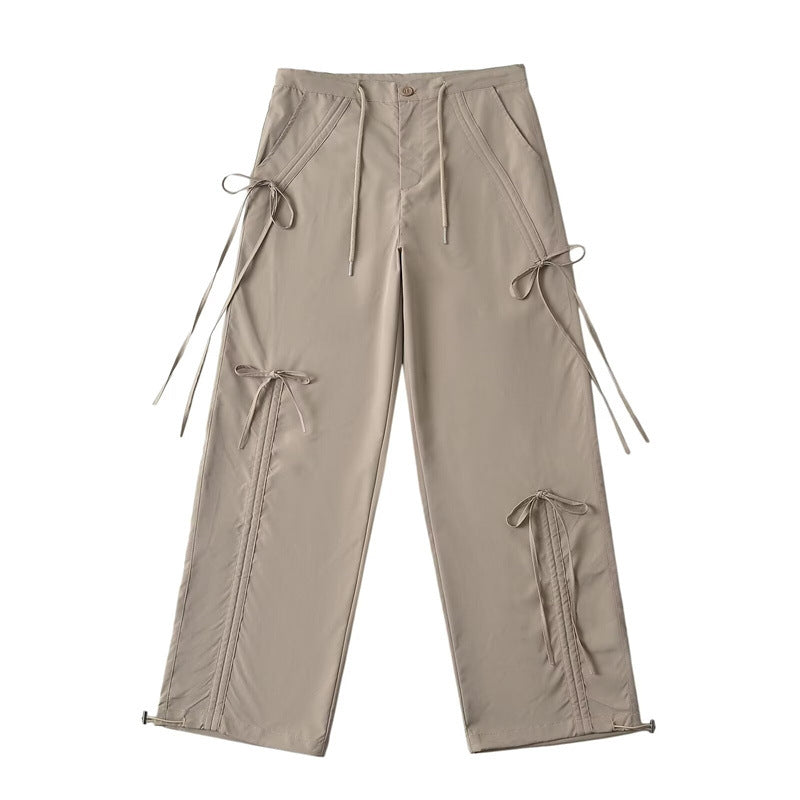 Design drawstring cargo pants-D422