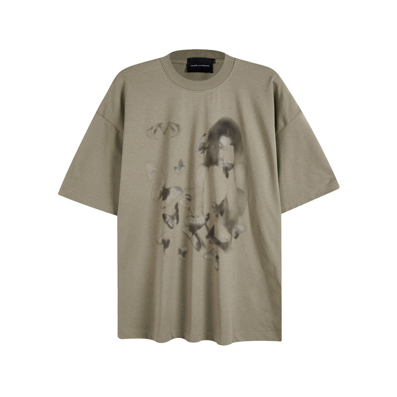 Butterfly print tee-D497