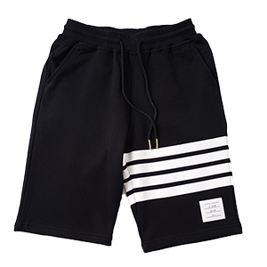 Drawstring striped shorts-D501