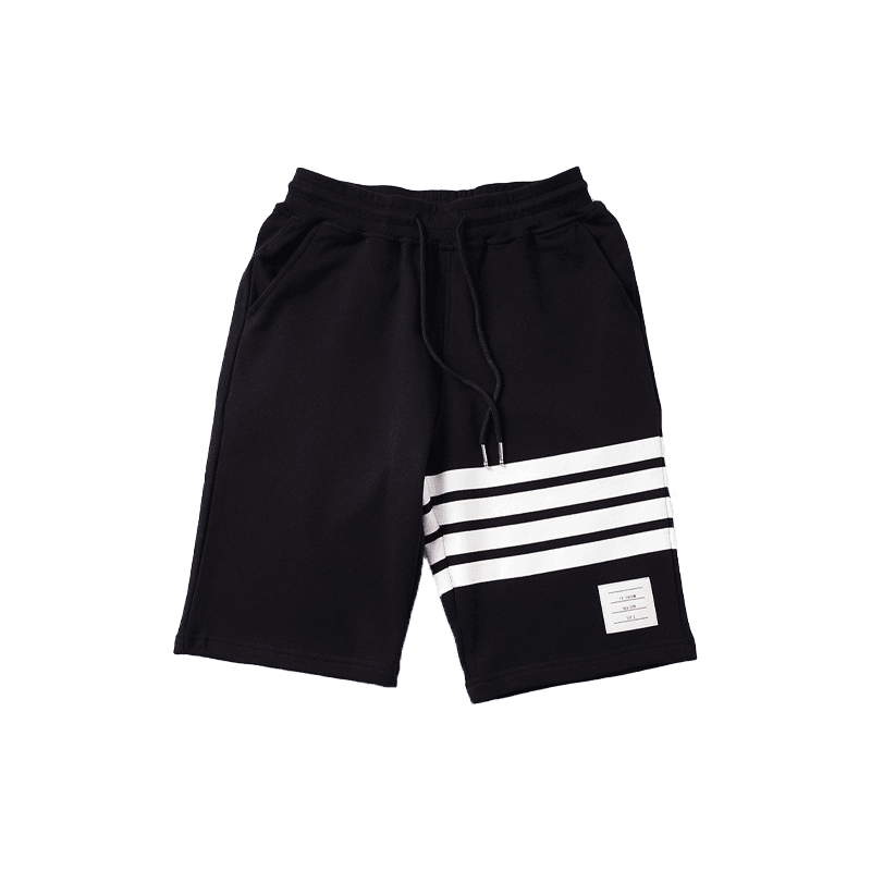 Drawstring striped shorts-D501