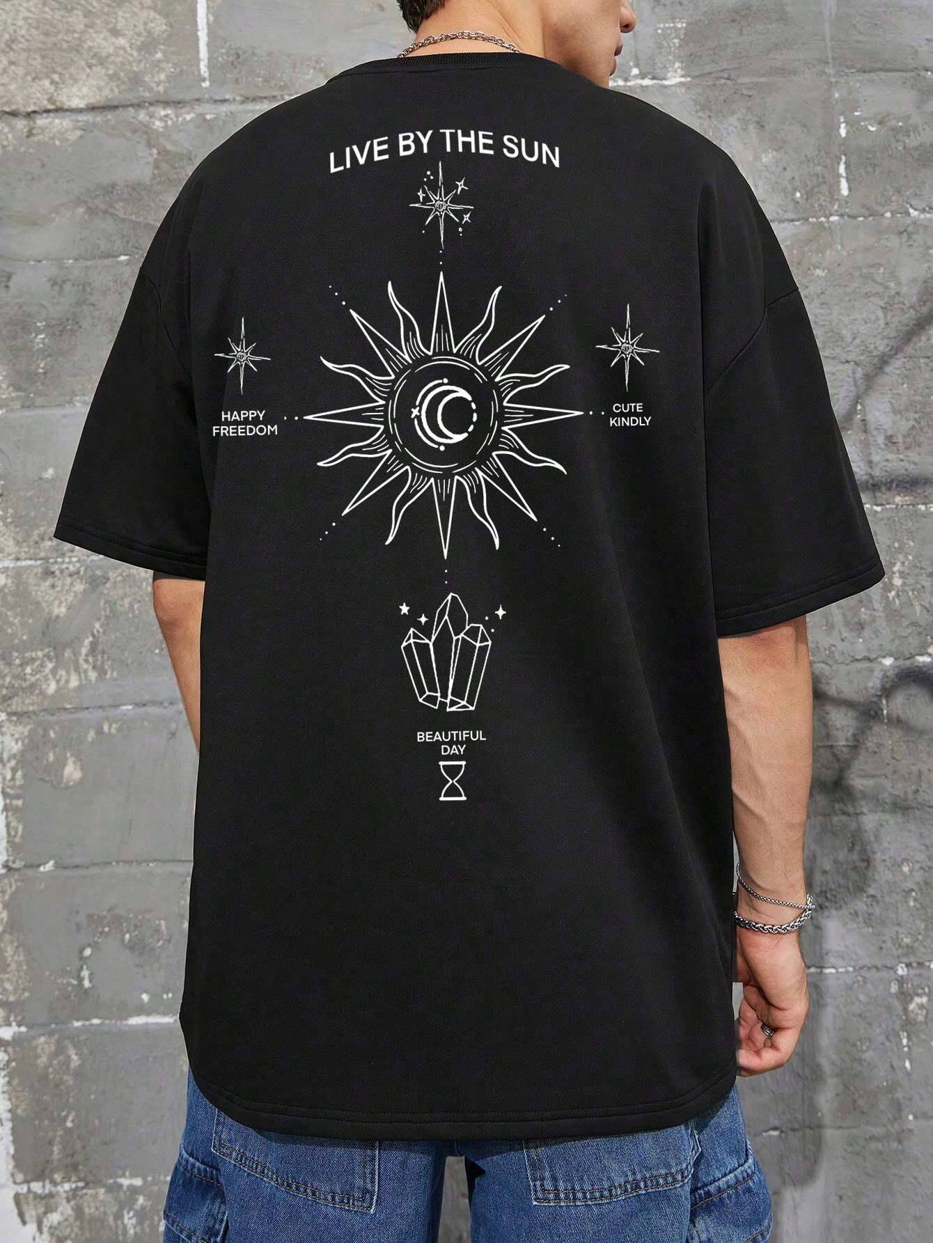 Trendy print T-shirt-D441