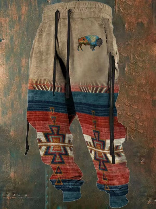 Retro trendy street pants-D404