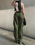 High-waisted overalls-D168