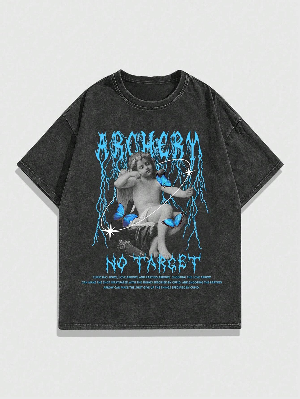 Lettering Drop Shoulder TEE-D171