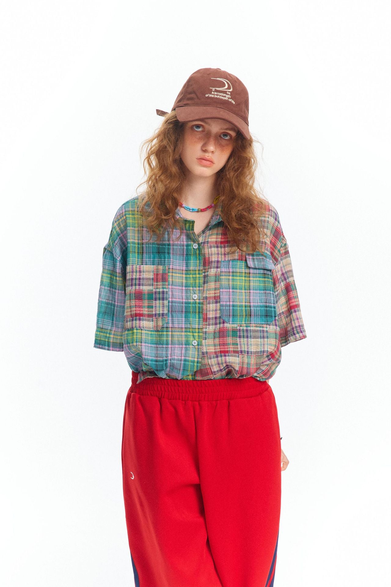 Patchwork shirt-D347