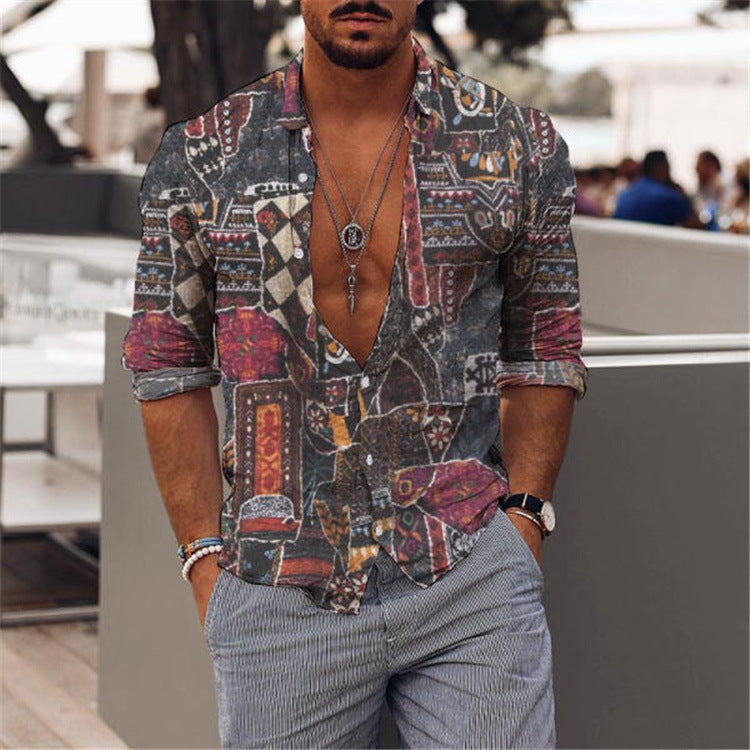 Patterned shirt-D205